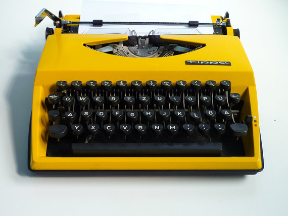 yellow typewriter